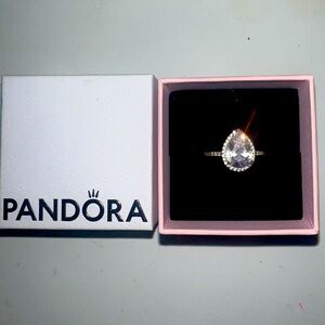 Pandora silver teardrop ring